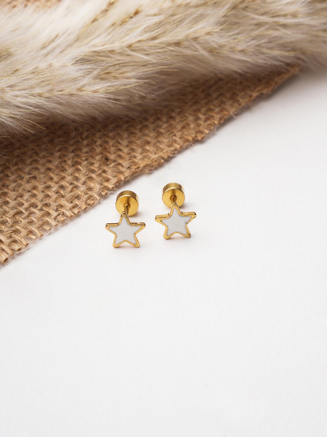 El Regalo 3 Pairs Cute Stainless Steel CZ Stud Earrings Combo for Kids/Girls/Teens/Women - Stars, Heart, Flower, Butterfly, Disco Ball, Stones - Hypoallergenic Flatback Earrings (Style-13)
