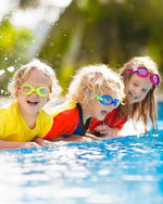 El Regalo Kids Swim Goggles Clear Wide Vision Swimming Goggles Anti Fog Kids Pool Goggles Silicone Frame Children Goggles (upto 9 years old kids) (Pink)