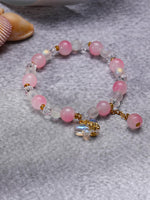 El Regalo Dreamy Gradient Colorful Beaded Bracelets with Cute Charms for Girls & Women (Style-6)