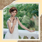 El Regalo's Golden Leaves Vintage Crown Style Metal Hairband/Tiara Hair accessories for Kids/Girls/Teens/Women- Bridal Crown Hairbands (Option-3)