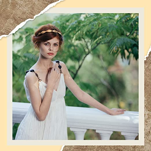 El Regalo's Golden Leaves Vintage Crown Style Metal Hairband/Tiara Hair accessories for Kids/Girls/Teens/Women- Bridal Crown Hairbands (Option-3)