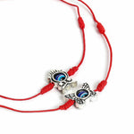 El Regalo 2PCs Evil Eye Rakhi Combo Set for Bhai-Bhabhi or Bhai-Bhatija/Bhatiji- 2 Evil Eye Rakhis with Roli Chanwal, Rakhi Card in Rakhi Gift Box (Option-8)
