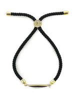 El Regalo Evil Eye Unisex Bracelet- Fancy Evil Eye Enameled Gold Plated Rope Adjustable Bracelet for Kids/Girls/Boys/Men/Women (Black Evil Eye)