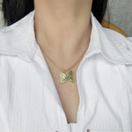 El Regalo 2 PCs Best Friend Butterfly Necklaces for Girls- Matching Butterfly Pendant Necklace Set BFF Friendship Necklace, Dainty Jewelry Gifts for Women Teen Girls (Green BF Butterfly)