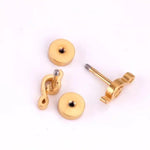 El Regalo Musical Notes Treble Clef Tiny Stud/Music Symbol Earrings for Kids, Girls & women (Golden)