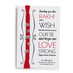 El Regalo OM Ganesha Swastik Red Moli Thread Rakhi for Brother/Bhai/Bhaiya- Auspicious OM/Aum, Ganesha, Satiya Mauli For Boys with Roli Chawal Shagun, Message Card in Gift Box