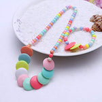 El Regalo 2 Sets Kids Girls Jewelry Sets - Kids Beads Necklace & Bracelets Jewelry Sets for Girls & Toddlers (Option-5)