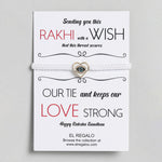 El Regalo 1 PC Heart Evil Eye Nazaria Rakhi for Brother- 1 PC Rakhi, Shagun Pack & Rakhi Message Card in Gift Box - Rakhi for Bhai/Bhabhi/Bhatija/Bhatiji (White Heart Evil Eye)