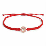 El Regalo Fancy Red Evil Eye Rakhi for Brother/Bhai- Designer Evil Eye Rakhi for Brother with Roli Chawal, Rakhi Message Card in Rakhi Gift Box (Pink Evil Eye)