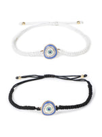 El Regalo 2 PCs Evil Eye Hamsa Hand Couple Rakhi Set for Bhaiya & Bhabhi- Bhaiya Bhabhi Rakhi Combo with Roli Chawal, Rakhi Message Card in Rakhi Gift Box (Option-5)