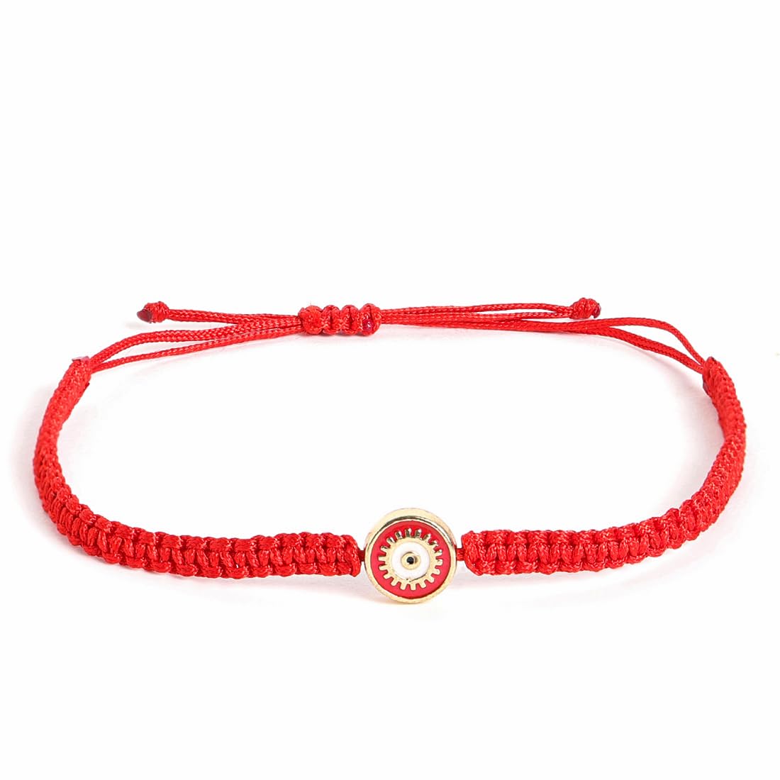 El Regalo Fancy Red Evil Eye Rakhi for Brother/Bhai- Designer Evil Eye Rakhi for Brother with Roli Chawal, Rakhi Message Card in Rakhi Gift Box (Red Evil Eye)
