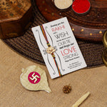 El Regalo 1PC Simple Lotus Flower Rakhi for Brother- Minimalist Lotus Thread Rakhi with Roli Chawal, Rakhi Message Card in Rakhi Gift Box (Option-6)