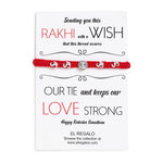 El Regalo Boy's Om Ganesha Swastik Red Moli Thread Rakhi For Brother/Bhai/Bhaiya- Auspicious Om/Aum, Ganesha, Satiya Mauli Rakhi With Roli Chawal Shagun, Message Card In Rakhi Gift Box