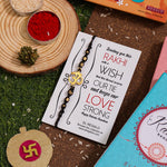 El Regalo Auspicious OM Rakhi Brother- Designer Hand Braided OM Bracelet Rakhi with Roli Chawal Shagun, Message Card in Rakhi Gift Box (Coffee Brown)