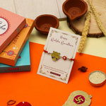 El Regalo Designer Evil Eye Lion Kids Rakhi for Brother- Cute Evil Eye Lion Rakhi with Roli Chawal Shagun, Rakhi Message Card in Rakhi Gift Box for Little Brother (Yellow)