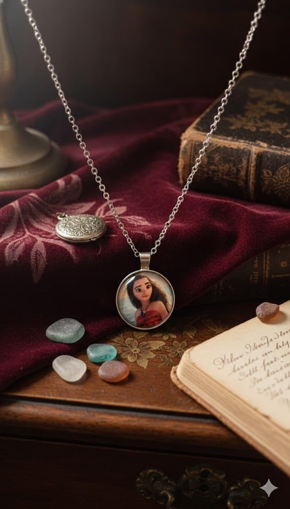 El Regalo Enchanted Tales Princess Pendant Necklace for Girls & Toddlers - Magical Character Jewelry for Birthdays, Parties & Gifting (Style-8)
