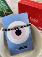 El Regalo Evil Eye Nazaria Rakhi for Babies/Toddler/Kids/Girls & Boys Evil Eye Adjustable Handwoven Nazaria Rakhi for Little Brother/Sister/Niece/Nephew (Evil Eye Nazaria Plain)