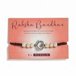 El Regalo 1PC Vintage Style Statement Rakhi for Bhai/Brother/Niece/Nephew - Designer Rakhi with Roli-Chawal Shagun Pack, Rakhi Message Card in Rakhi Gift Box (Coffee)