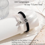 El Regalo Unisex-Adult 2Pcs I Love You 100 Languages Matching Couple Bracelets Set - Pinky Promise Valentines Day Gift (Pinky Promise)