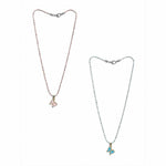 El Regalo 2 PCs Cute Best Friend BFF Pendant Colorful Chain Necklaces Set for Kids/Girls/Boys/Besties/Soul Sisters- Enamel Charms Pendant Necklaces Set for 2 (Bow Necklaces)
