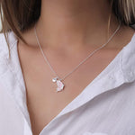 El Regalo Cute BFF Necklaces for 2, Enamel Butterfly Friendship Necklace for Teen Girls Women - Gift for Best Friends/Besties/Sisters (Silver)