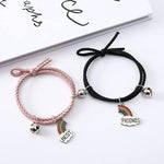 El Regalo Unisex 2pcs BF Magnetic Rainbow Couple Bracelet- Stretch Matching Relationship Bracelet for for Best Friends/Besties/Couples (Option-2)