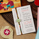 El Regalo 1PC Simple Lotus Flower Rakhi for Brother- Minimalist Lotus Thread Rakhi with Roli Chawal, Rakhi Message Card in Rakhi Gift Box (Option-3)
