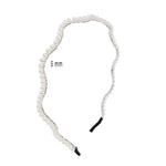 El Regalo 2 PCs Pearl Beads Hair Band Headband for Kids, Girls and women | Bridal Fancy Wedding Party Pearls Hairbands (Option- 2)