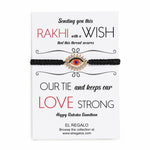 El Regalo 1PC Evil Eye Rakhi for Bhai/Bhabhi/Bhai/Bhatija/Bhatiji- Fancy Evil Eye Rakhi with Roli Chanwal, Rakhi Card in Rakhi Gift Box (Option-4)