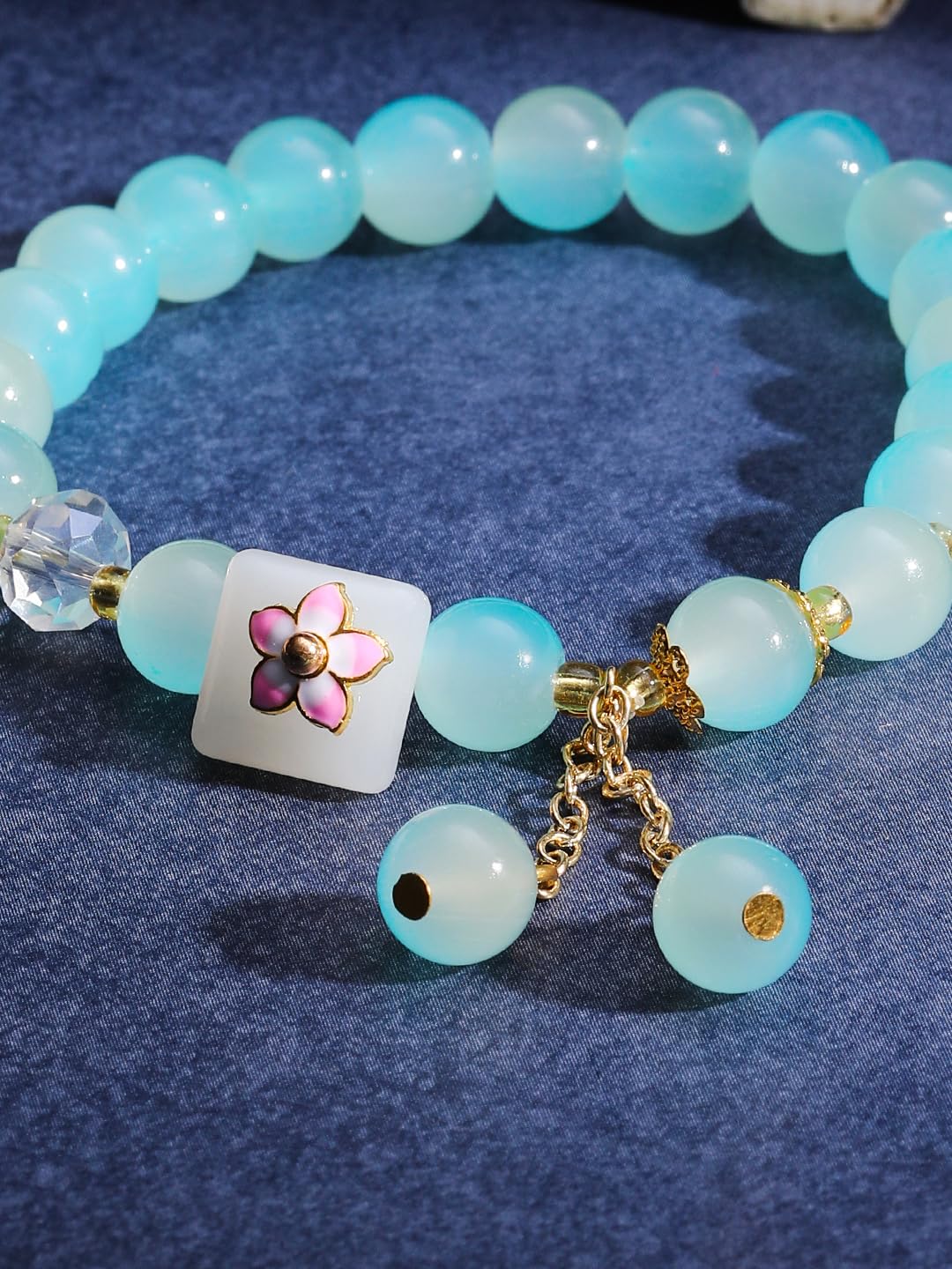 El Regalo Dreamy Gradient Colorful Beaded Bracelets with Cute Charms for Girls & Women (Style-2)