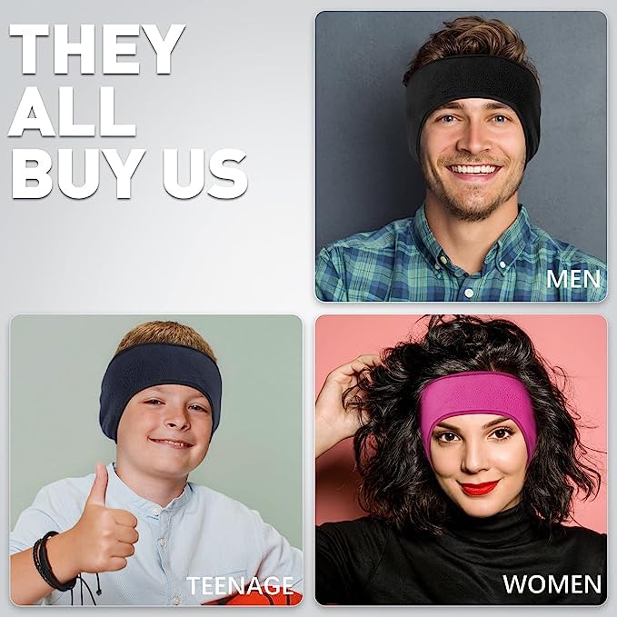 El Regalo 2 pcs Winter Ear Warmer Unisex Winter Headbands for Teens, Men, Women