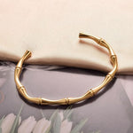 El Regalo Anti Tarnish/No Rust Stainless Steel Bracelet for Girls & Women- Stainless Steel Openable Bracelet (Bamboo Style)