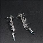 El Regalo Angel Wings Ear Cuff Earrings for Girls & Women- Rhinestones Wings Climbers Crawler Earrings Jacket Stud Earrings for Women Teen Girls