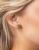 El Regalo Natural Stones Star Stud Earrings- Handcfated Wire Wrapped Celestial Star Earrings for Girls & Women (Brown Tiger Eye)