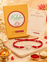 El Regalo Evil Eye CZ Bracelet Rakhi for Brother with Roli Chawal in Gift Box (Option-2)