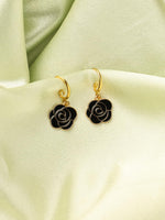 El Regalo 2 Pairs Cute & Elegant Flower & Butterfly Creative Hook Earrings- Vintage Style, Beautiful Flower & Butterfly Charms Earrings for Girls & Women (Style-1)