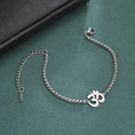 El Regalo 1 PC Stainless Steel OM/Aum Chain Bracelet Rakhi for Men- Anti Tarnish/Waterproof Adjustable bracelet for Bhai/Bhatija- Comes with Message Card, Roli-Chawal & Box