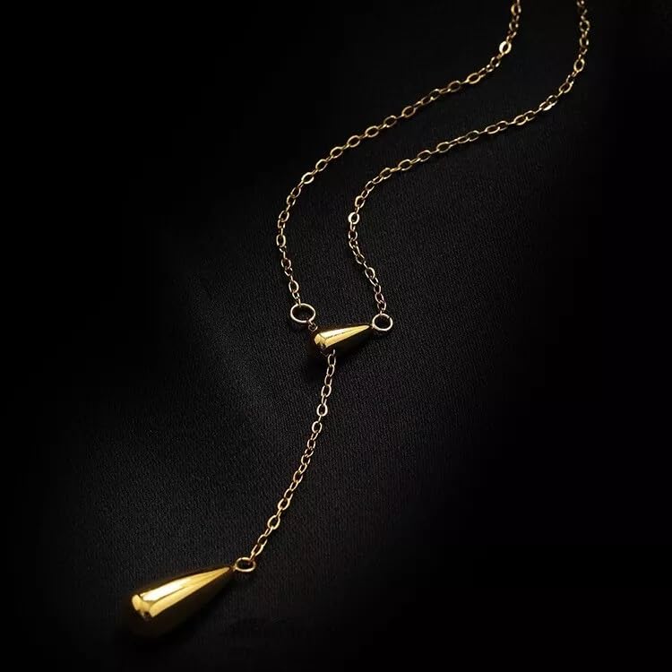 El Regalo Water Drop Minimalist Stainless Steel Necklace - Anti Tarnish, Waterproof Elegant Drop Pendant Necklace for Women - Classy & Timeless Design for Any Occasion