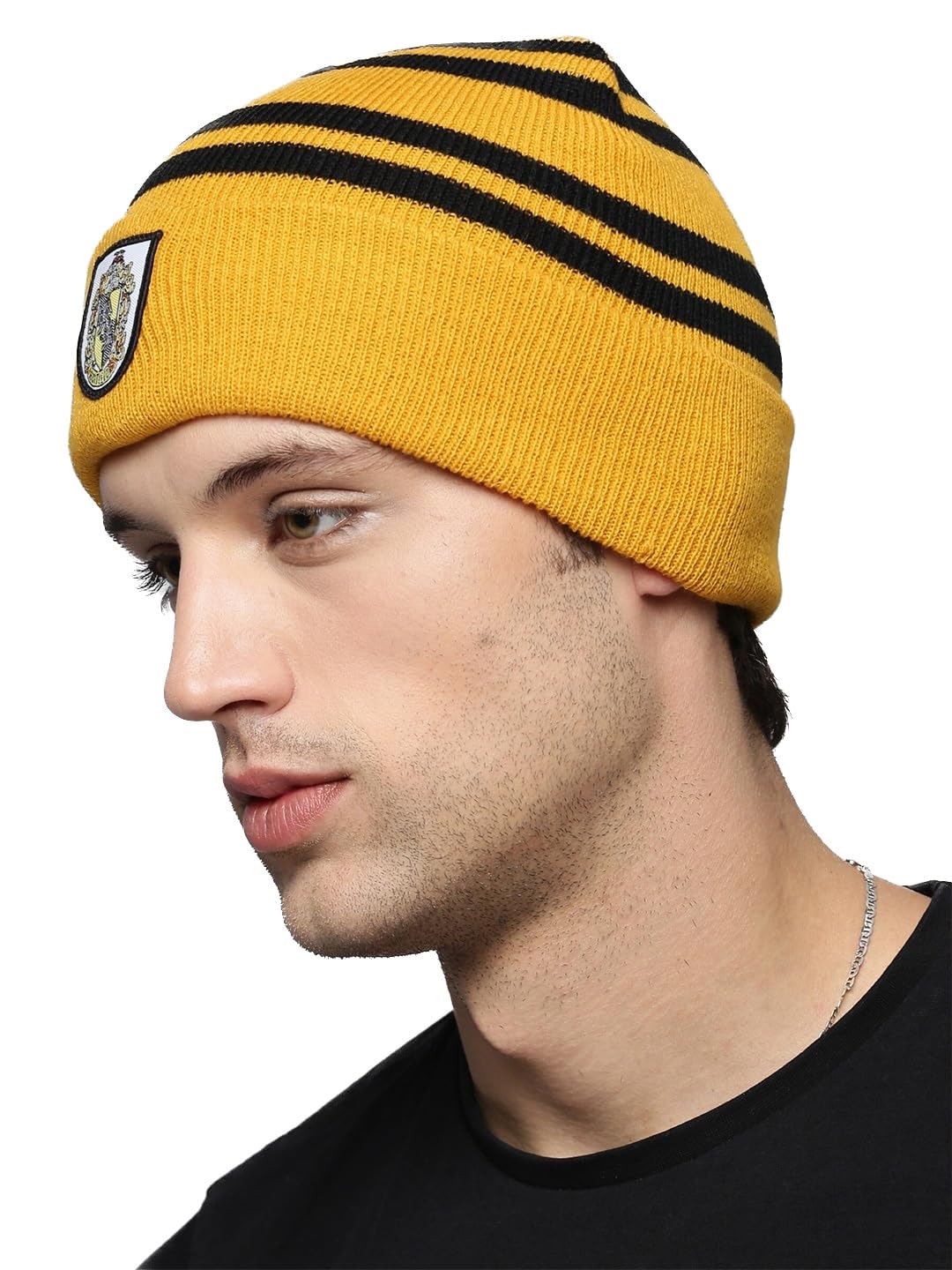 EL REGALO Printed Woolen Beanie Yellow