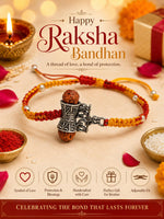 El Regalo Mahadev Bracelet for Men - adjustable size with rustic silver look