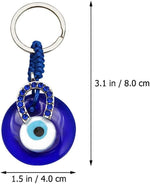 El Regalo 1 PC Cute Handmade Evil Eye KeyChain, Hanging Decor, Handcraft Keyring, Good Luck Keychain, Devil Blue Eyes Car Pendant Bag Charm (Horse Shoe Evil Eye)
