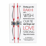 El Regalo 2PCs Evil Eye Rakhi Combo Set for Bhai-Bhabhi or Bhai-Bhatija/Bhatiji- 2 Evil Eye Rakhis with Roli Chanwal, Rakhi Card in Rakhi Gift Box (Option-2)