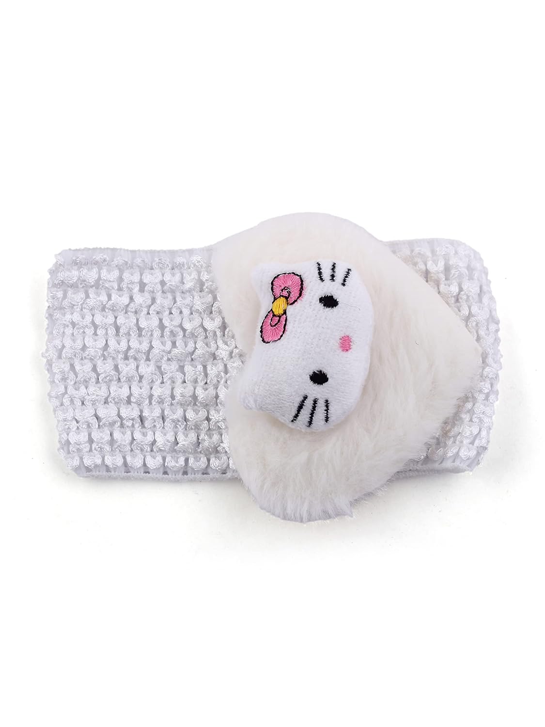 El Regalo 2 PCs Plush Hello Kitty Crochet Headband for Babies/Toddlers/Girls Kids - Kitty Fancy Headbands (Option-1)