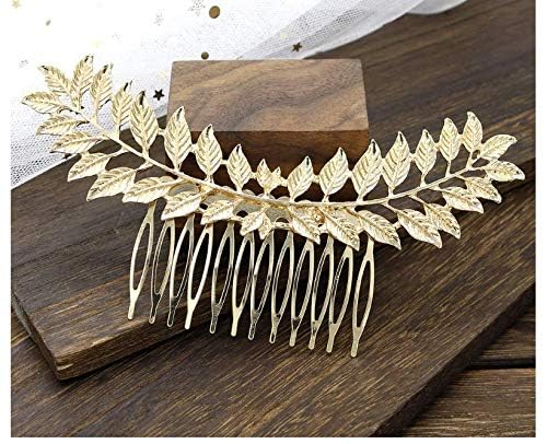 El Regalo 1PC Elegant Vintage Hollow Cutout Leaf Hair Comb - Wedding & Party Hair Accessory for Girls & Women (Gold)