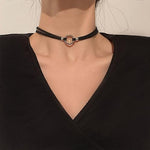 El Regalo Minimalist Black Valvet Choker Necklace for Girls & Women- Simple Black Velvet Punk Choker Collar Necklace