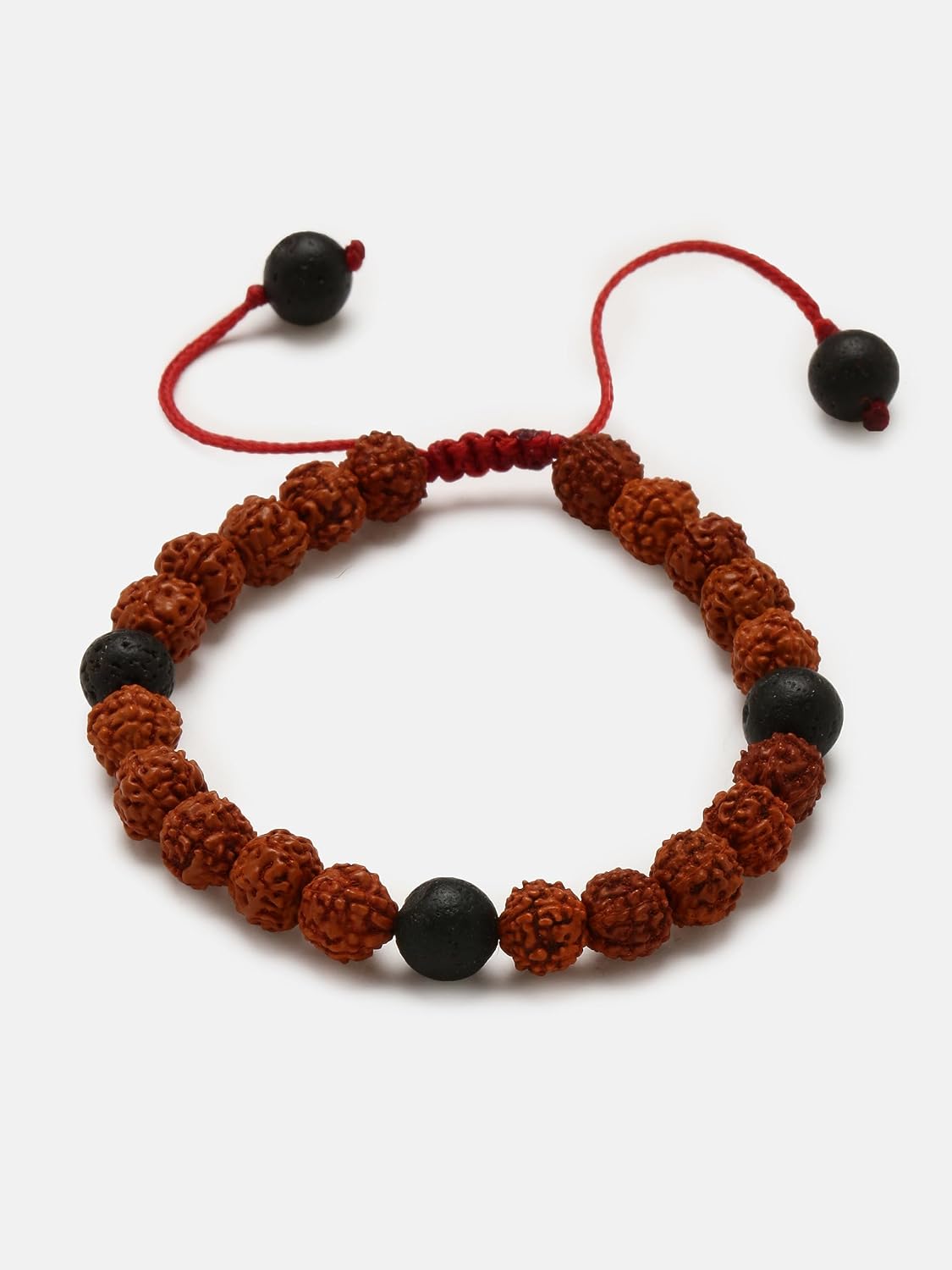 El Regalo 1 PC Rudraksha Rakhi with Lave Beads for Brother- Lord Shiva Rudraksha Rakhi with Roli Chawal, Rakhi Message Card in Rakhi Gift Box for Bhai/Nephew