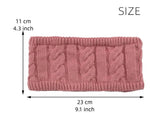 El Regalo 1 PC Winter Knitted Fleece Warm Unisex Headbands for Men & Women- Ear Warmer Headband Hair Band Wool Head Wraps Winter Unisex Ear Warmers (Bean Paste Pink)