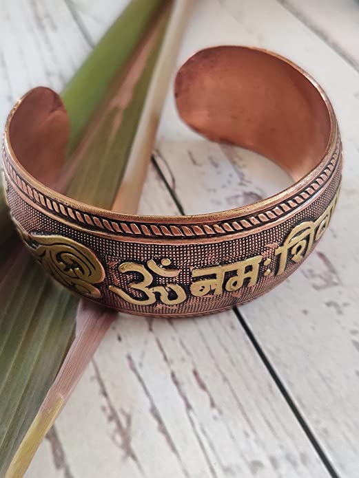 El Regalo 1 Copper OM Bracelet Rakhi for Brother/Bhai - Rakhi for Bhai with shagun, Rakhi Message Card in Rakhi Gift Box (Option-8)