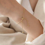 El Regalo LUXE ROPE ANKLET- Anti Tarnish Anklet cum Bracelet- Sleek & Fancy Stainless Steel, Waterproof, Adjustable Golden color, suitable for Girls & Women