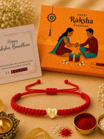 El Regalo Red Ethnic Rakhi Dori Unisex Rakhi-Adults - M letter